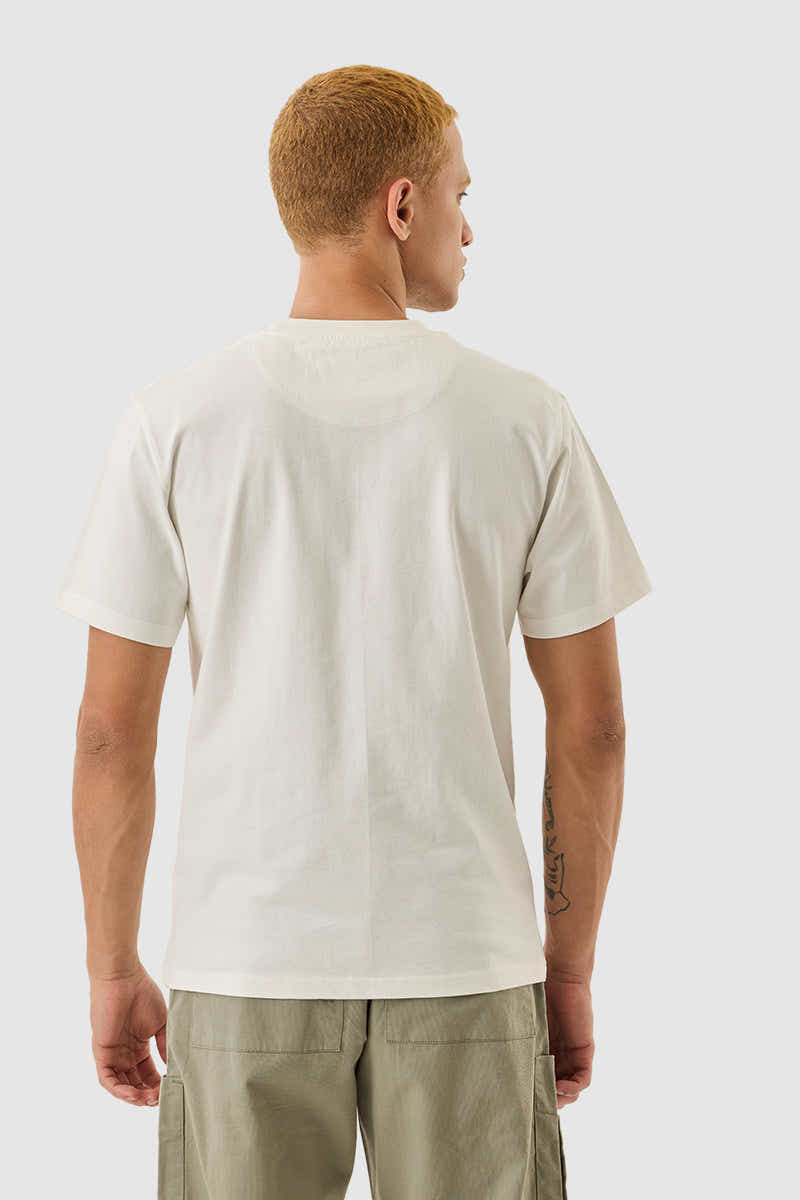 Serenity Off White Slim Fit T-Shirt